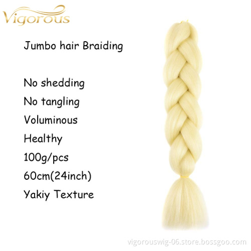 Vigorous twist crochet pre stretch wholesale ombre jumbo braids hair extensions for black women synthetic braiding hair